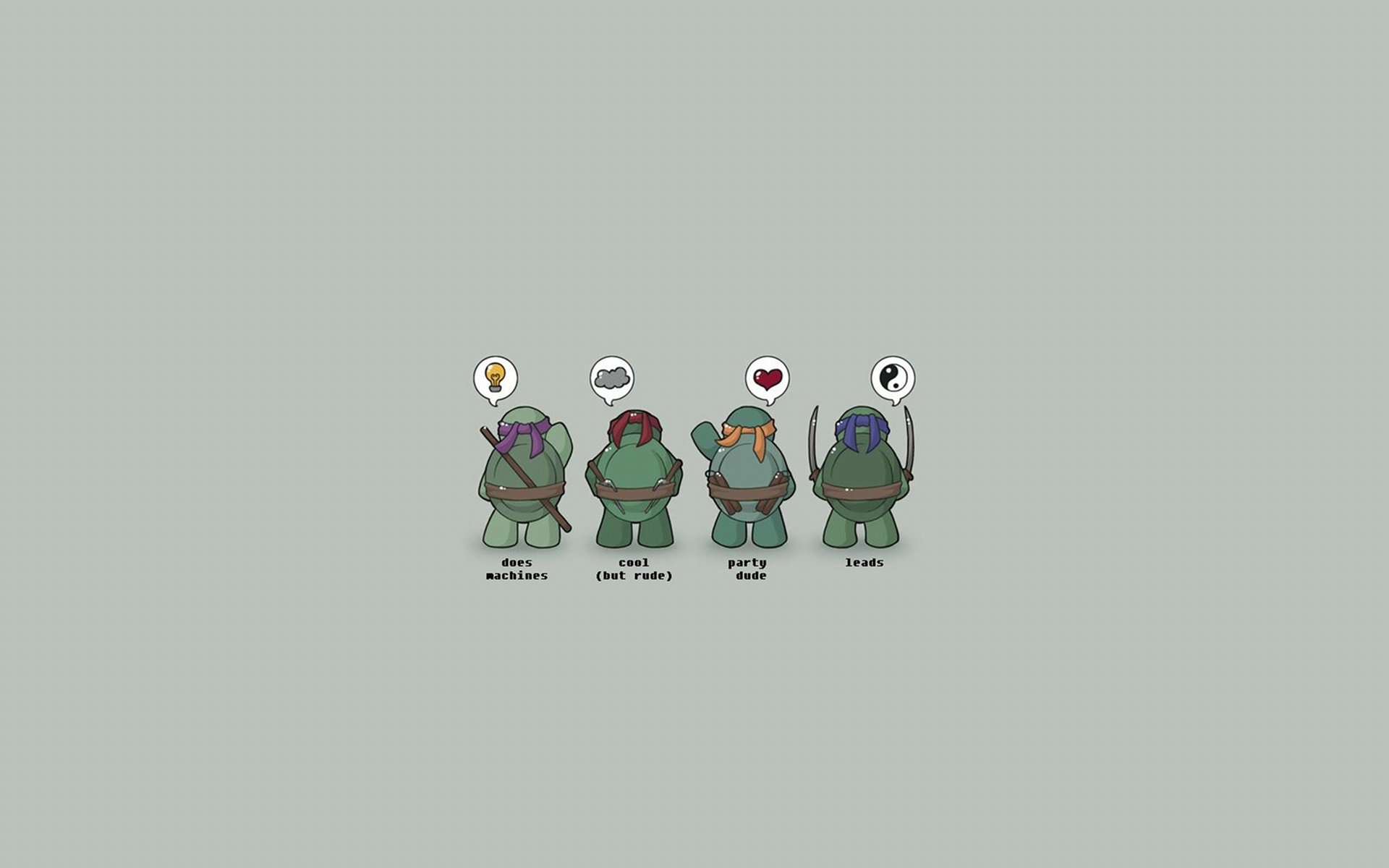 Wallpaper - Teenage Mutant Ninja Turtles Minimalist - HD Wallpaper 