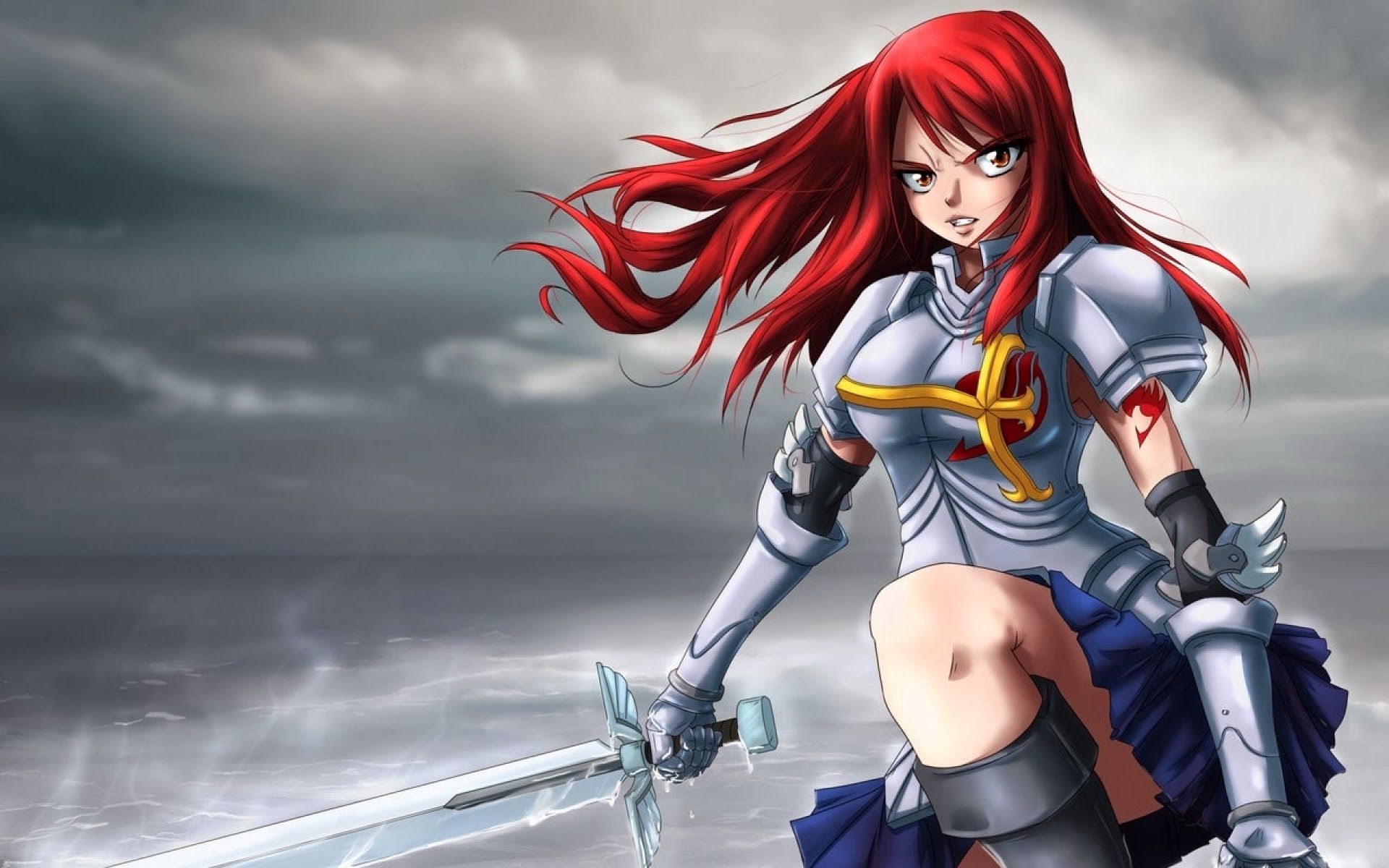 Erza Wallpaper Fairy Tail 19x10 Wallpaper Teahub Io