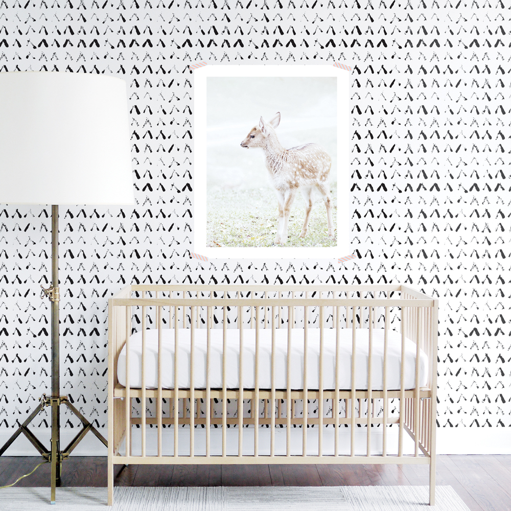 Black And White Nursery Design - Black And White Wallpaper Nursery