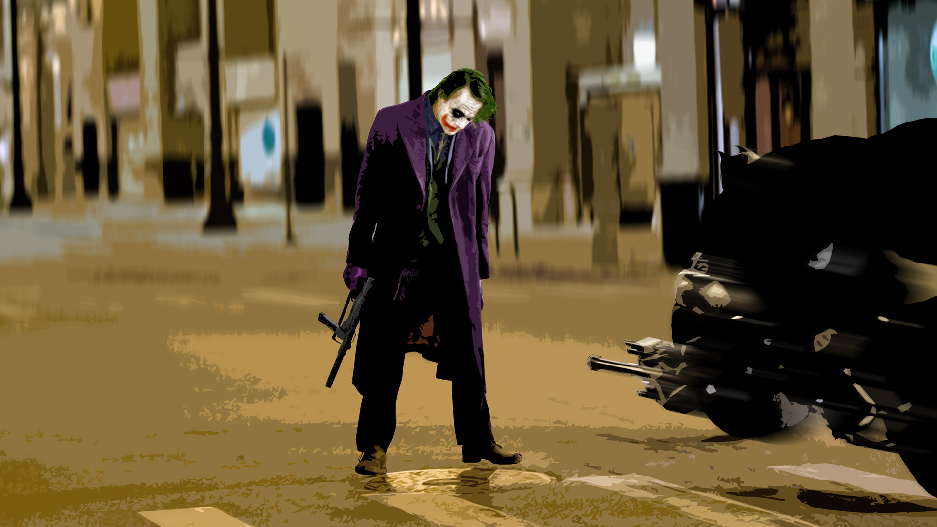 Joker Dark Knight Walking - HD Wallpaper 