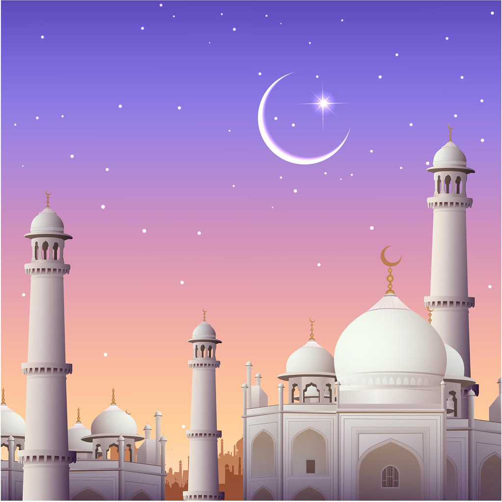 Eid Mubarak Masjid Background - 1024x1024 Wallpaper 