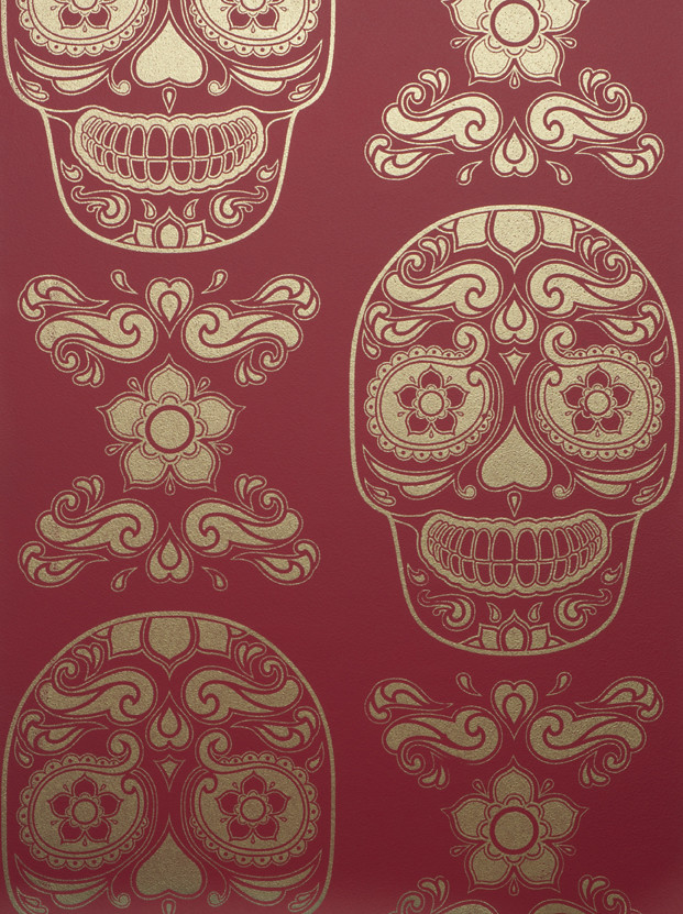 Gold Black Skull Pattern - 621x831 Wallpaper - teahub.io