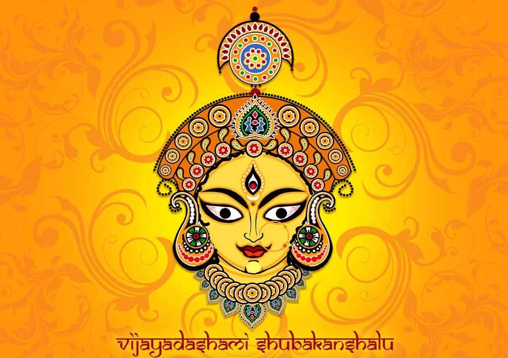Happy Navratri Background Wallpaper - Dasara Subhakankshalu - 1024x722  Wallpaper 