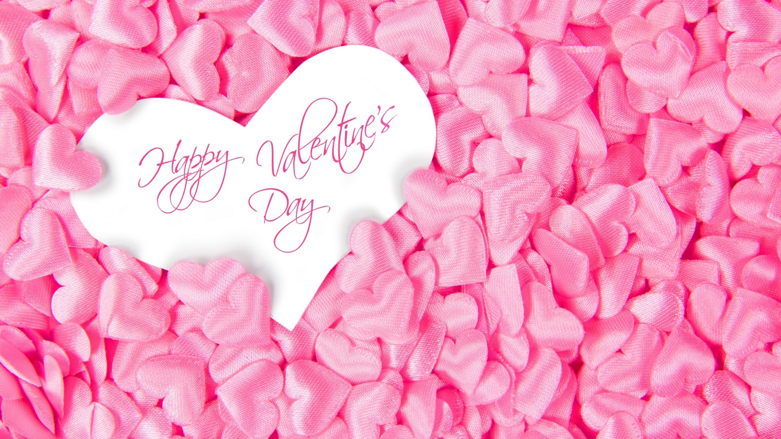 Valentines Day Pink Heart - Happy Valentines Day 2019 - HD Wallpaper 