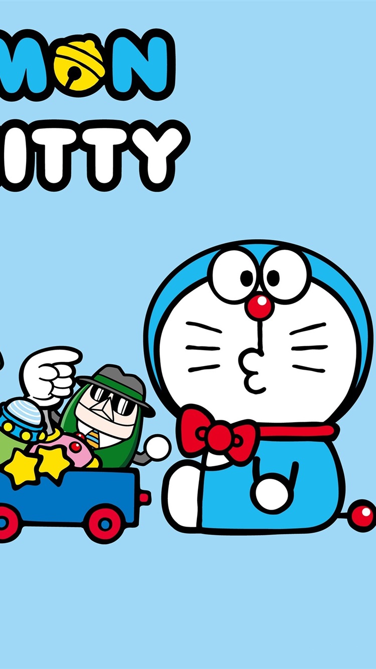 Iphone Wallpaper Doraemon  With Hello Kitty Doraemon  Vs 