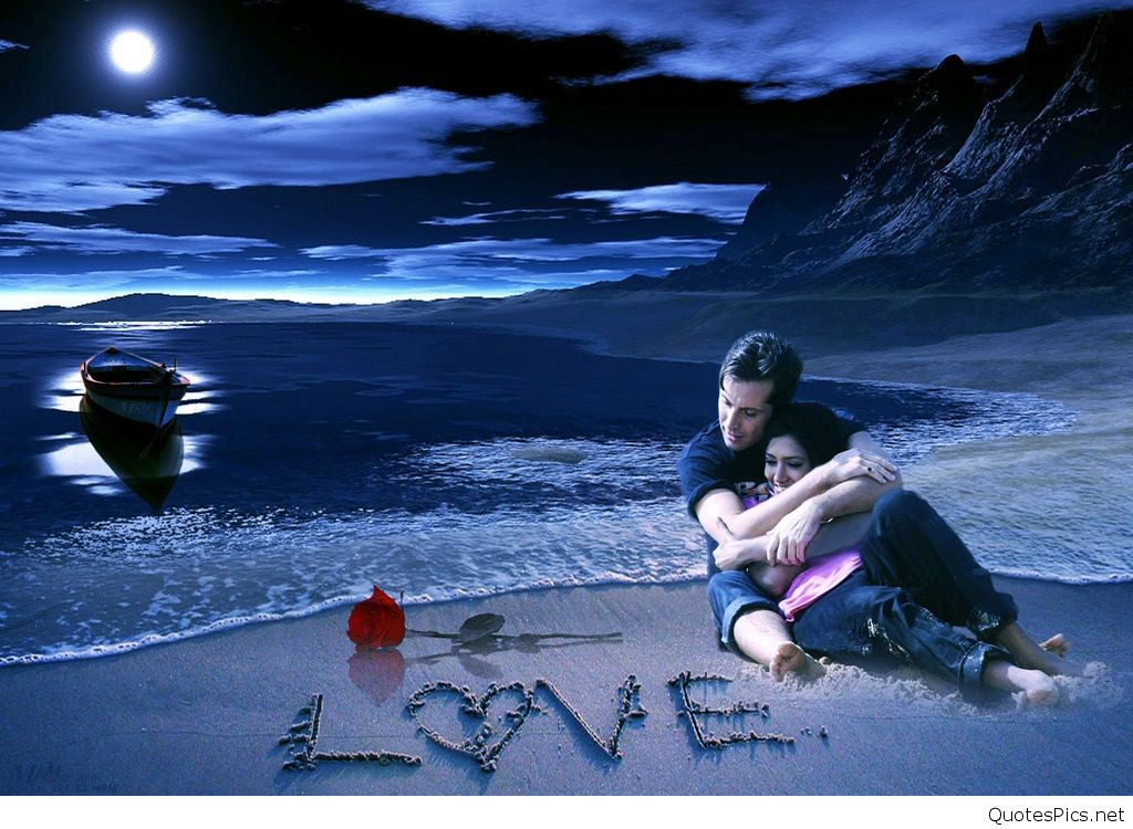 Romantic Couple Wallpapers Hd Love Couple Images Romantic Pics Of Couple In Night 1024x750 