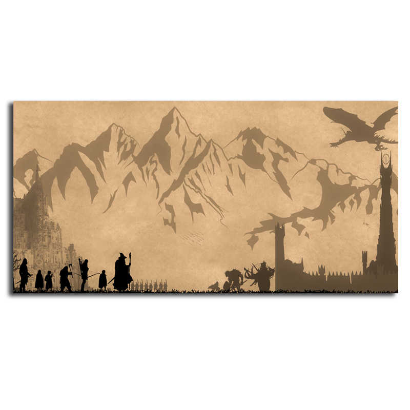 The Lord Of The Rings Wallpaper Lotr Wall Art Canvas - Lord Of The Rings Wall - HD Wallpaper 