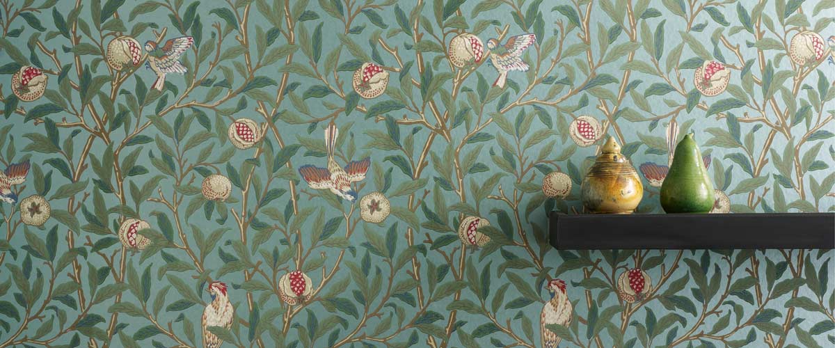 William Morris Bird And Pomegranate Original - 1200x500 Wallpaper