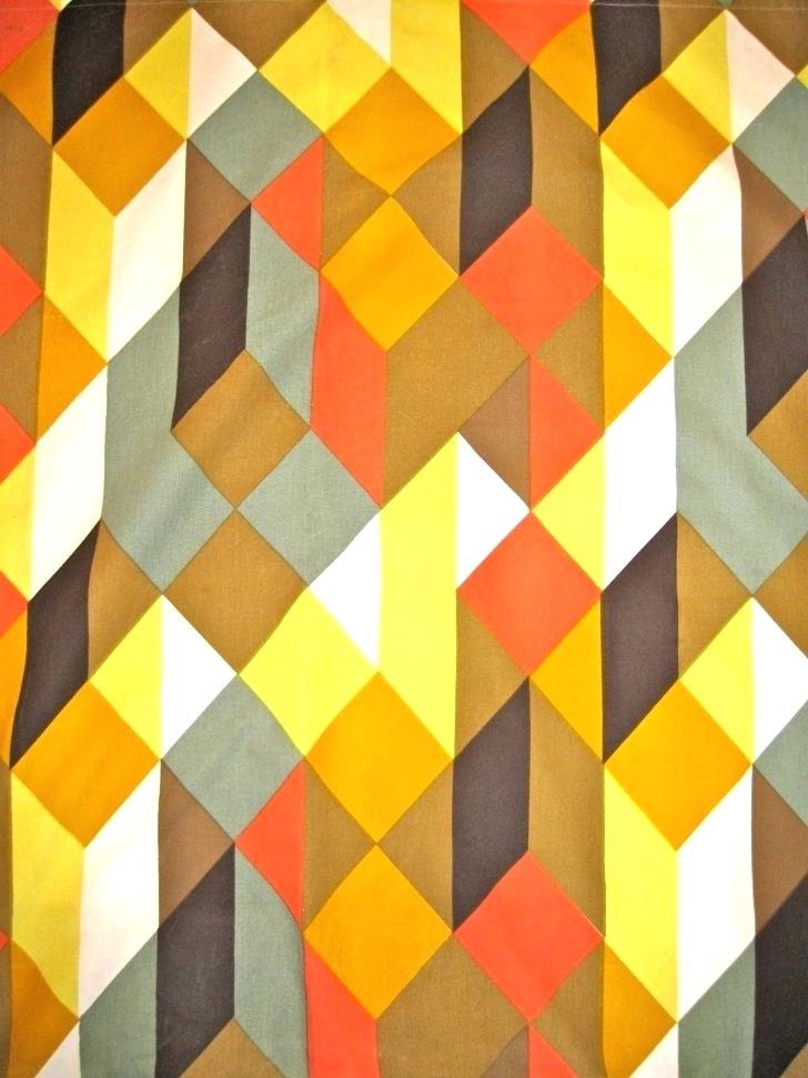 mid century modern geometric wallpaper orange