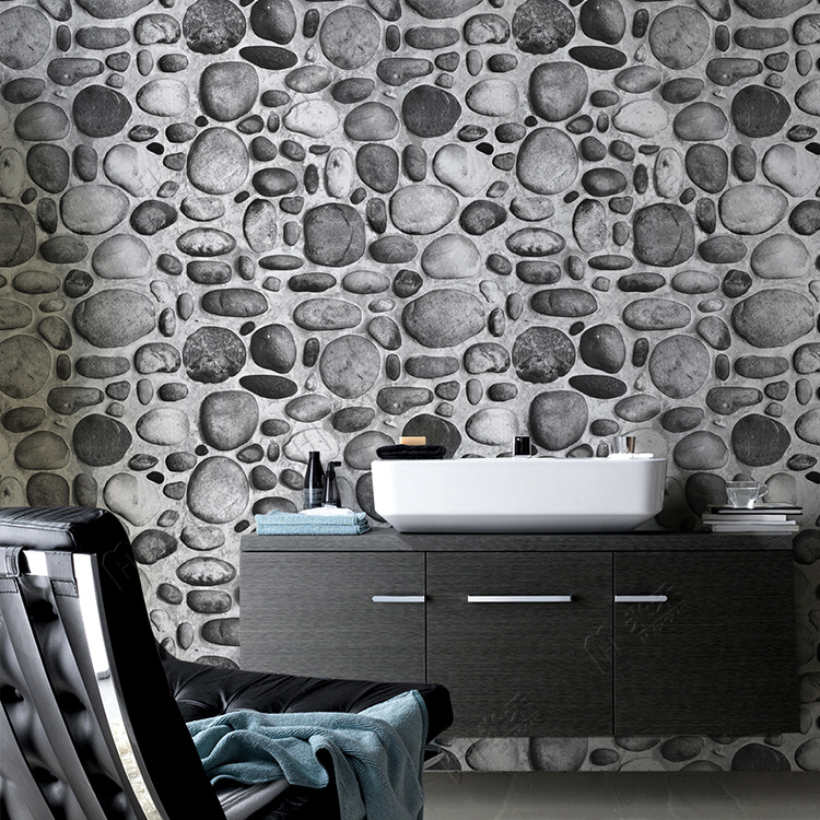 River Stone Design Home Decoration Living Room 3d Wallpaper - Living Room Wall Paper Wallpaper Design For Home Wall - HD Wallpaper 