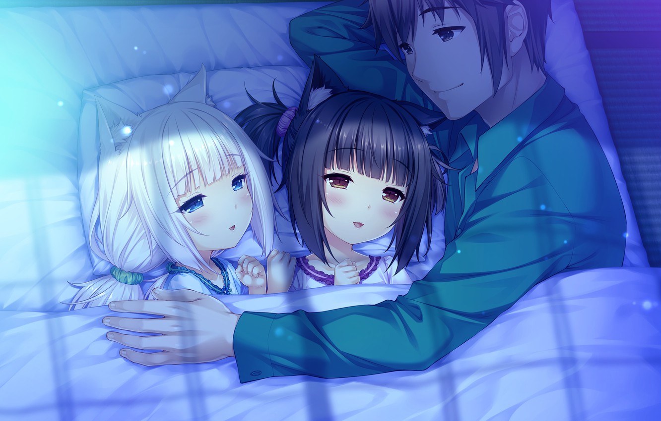 Photo Wallpaper Girls Anime Guy Nekopara Chocola And Vanilla Cute 1332x850 Wallpaper Teahub Io