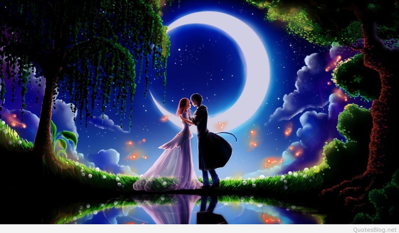 Bright Good Night Couples Kiss Full Hd Wallpaper - Full Hd Gud Night ...