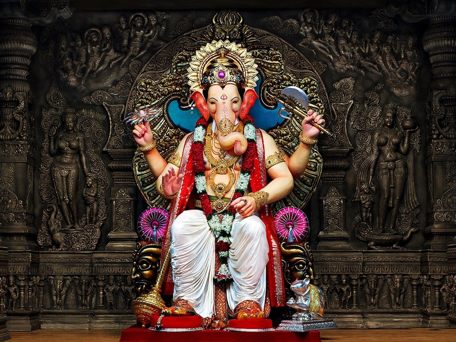 Full Hd Lalbaugcha Raja - HD Wallpaper 