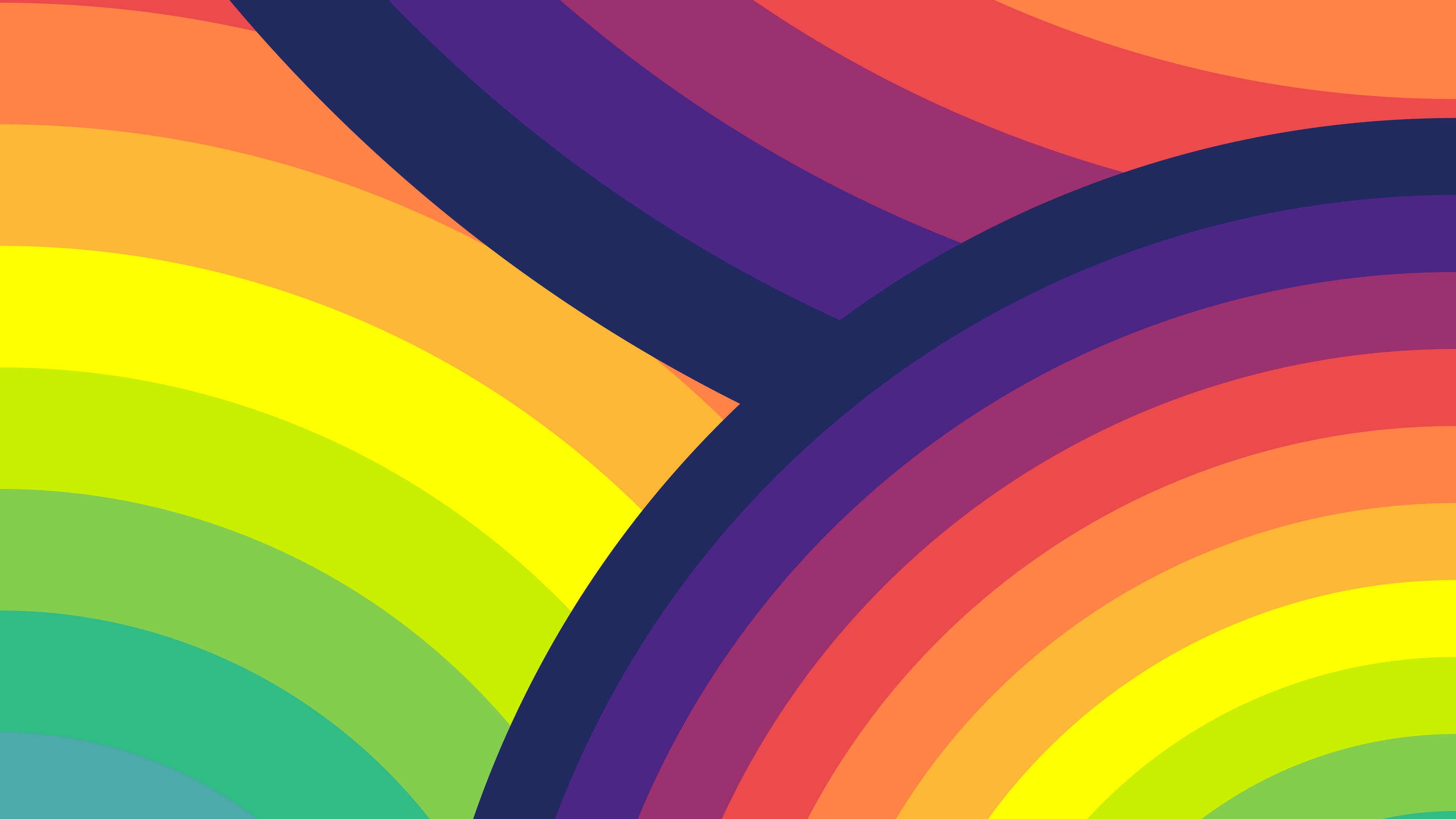 Wallpaper Circles, Colorful, Rainbow, Arc - Rainbow Wallpaper Hd -  3840x2160 Wallpaper 