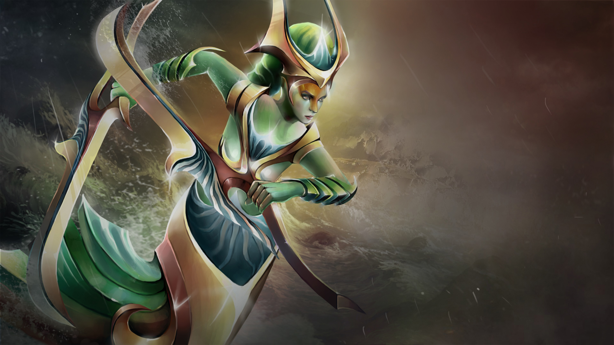 Wallpaper Dota 2 Art Naga Siren 2560x1440 Wallpaper T