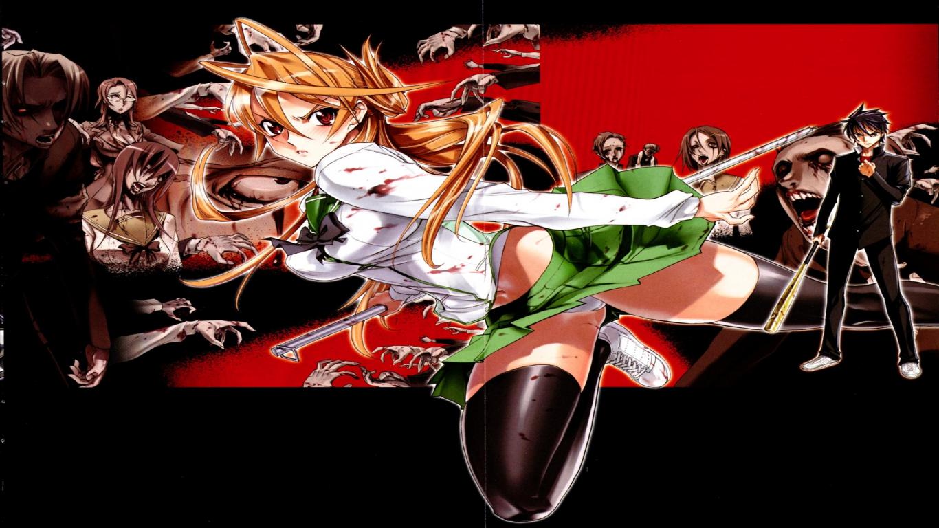 Highschool Of The Dead Wallpaper 1366x768 Wallpaper Teahub Io