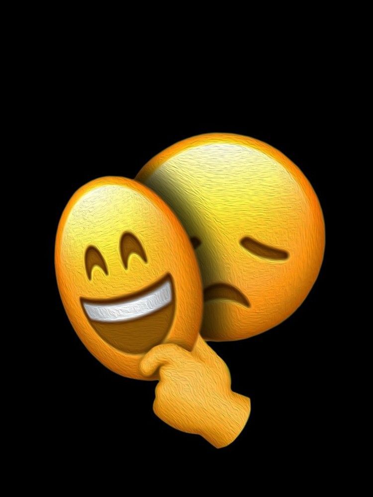 Sad Fake Smile Emoji - 750X1000 Wallpaper - Teahub.io