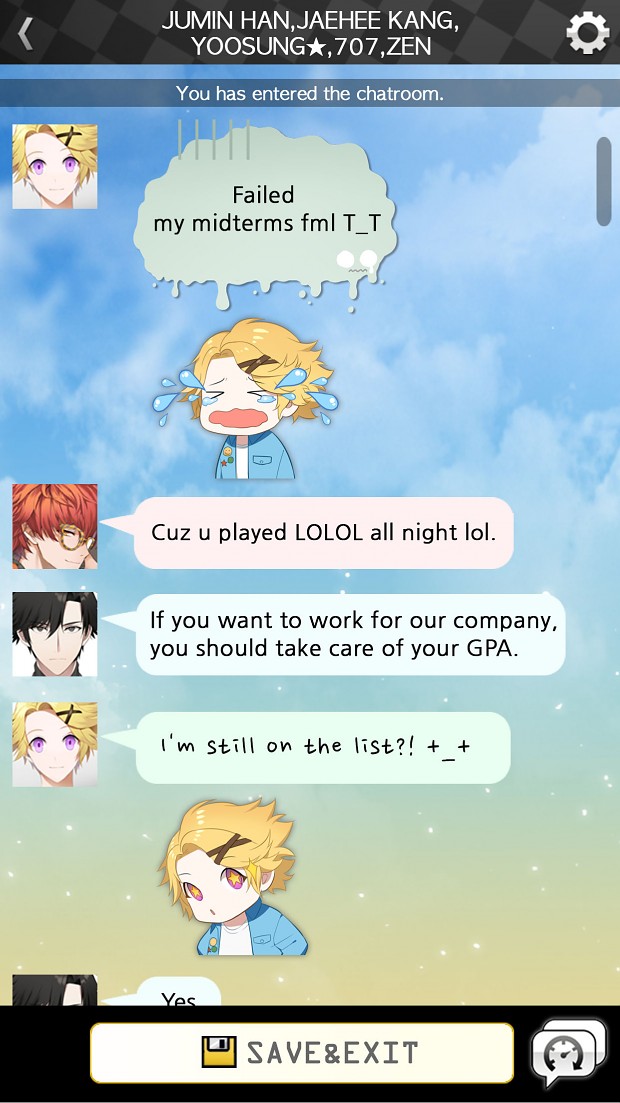 Download View Media Mystic Messenger Chat Room Teahub Io