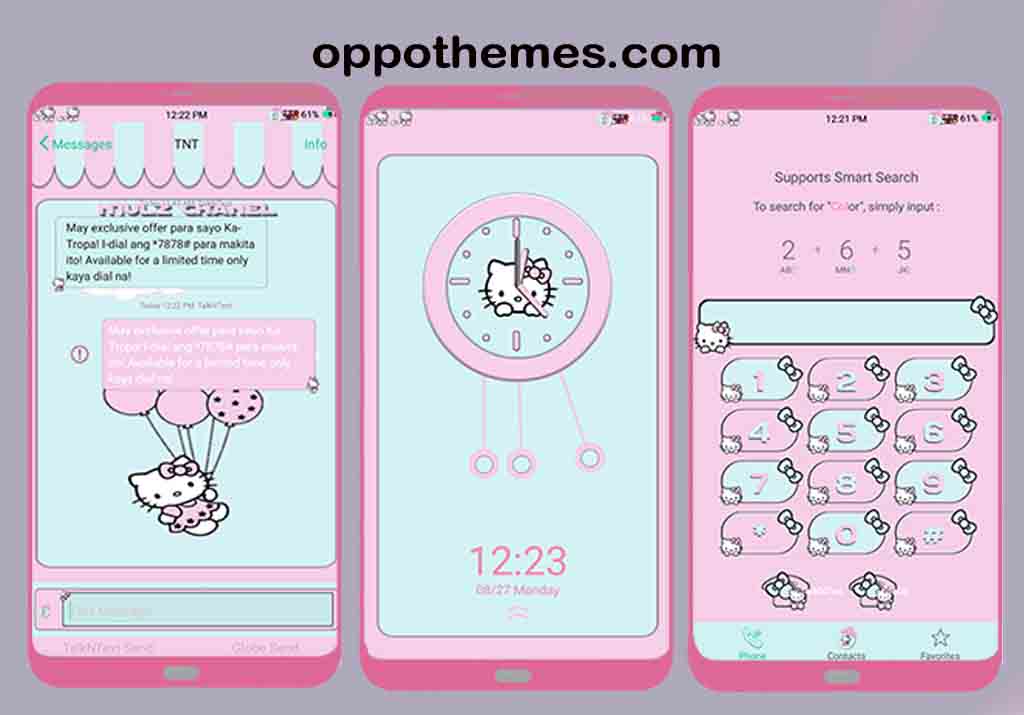 Hello Kitty Pink Theme For Oppo Realme Mobile Phone 1024x715 Wallpaper Teahub Io