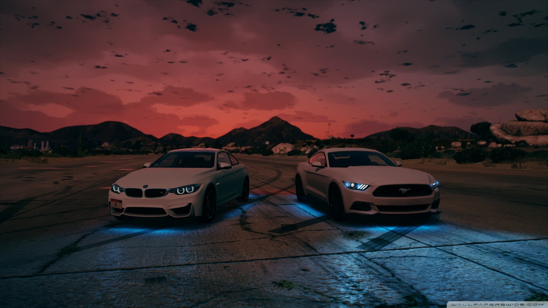 Bmw Et Ford Mustang - HD Wallpaper 