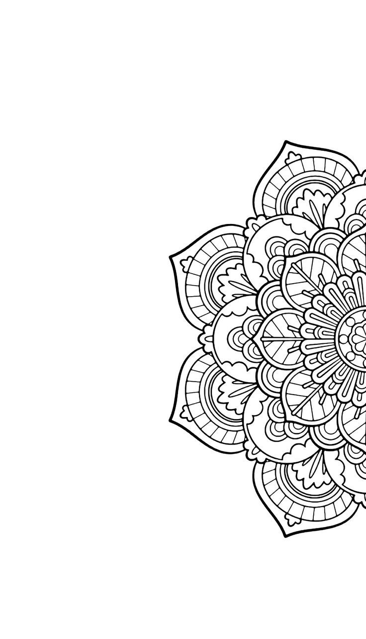 Mandala Wallpaper Black And White - 736x1284 Wallpaper 