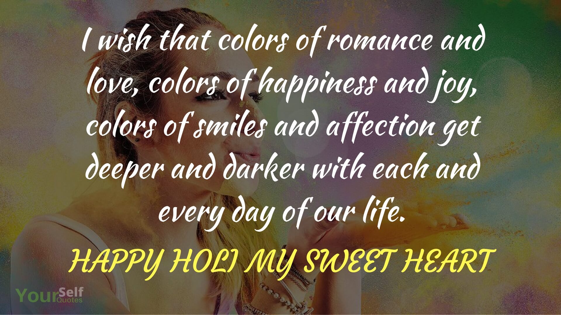 happy holi romantic sms