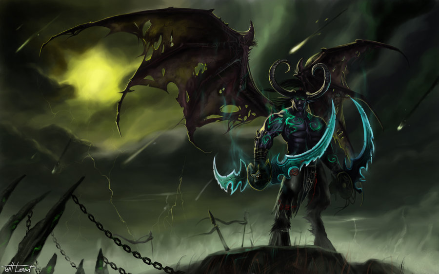 Hd Widescreen - World Of Warcraft Illidan Art - 900x563 Wallpaper ...