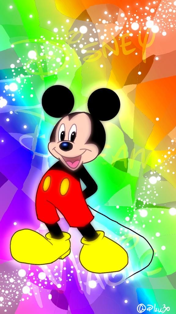 Colorful Mickey Mouse And Minnie Mouse - 576x1024 Wallpaper - teahub.io