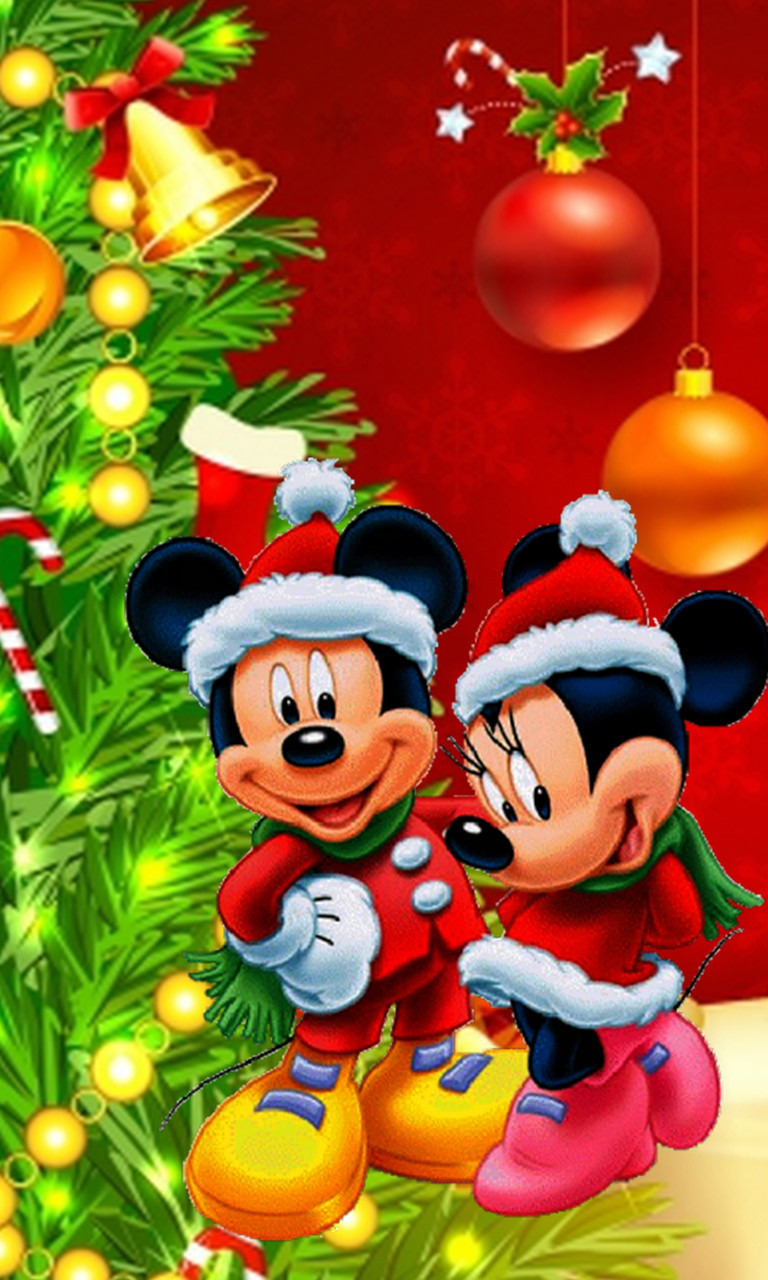 Gestreept onder biografie Mickey And Minnie Mouse Wallpaper Free - Mickey Mouse Minnie Mouse  Christmas - 768x1280 Wallpaper - teahub.io