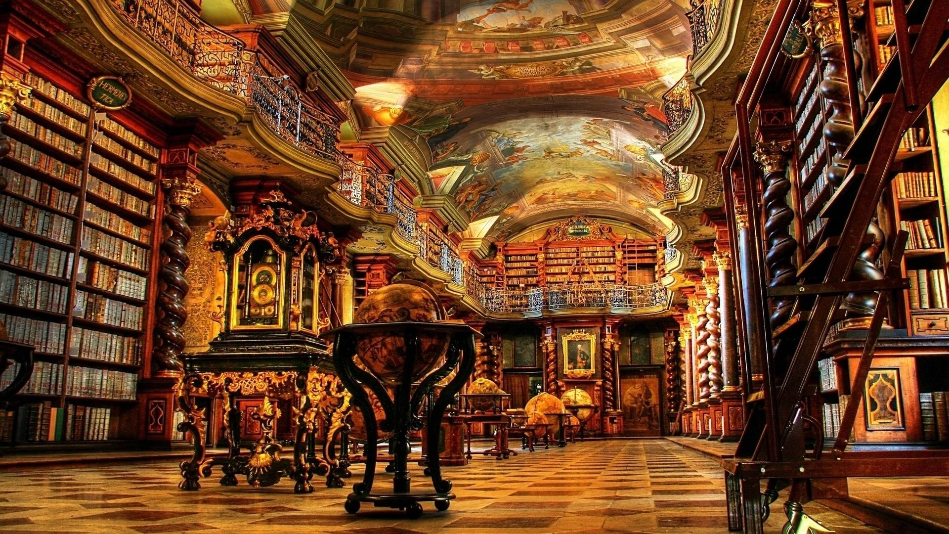 Klementinum Library - HD Wallpaper 