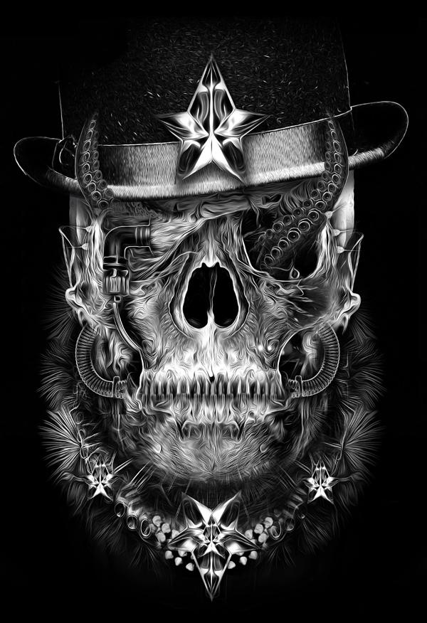 Gangster Wallpaper Hd - Bad Ass Skull Art - 600x876 Wallpaper 