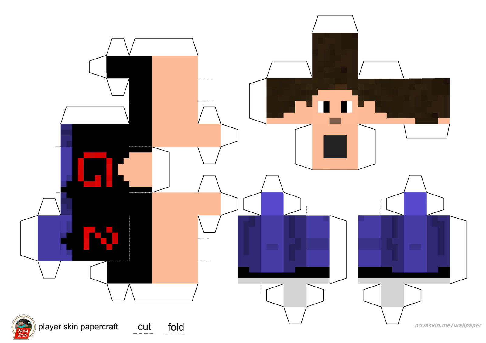 Papercraft Minecraft Skins Youtubers - 1600x1130 Wallpaper - teahub.io