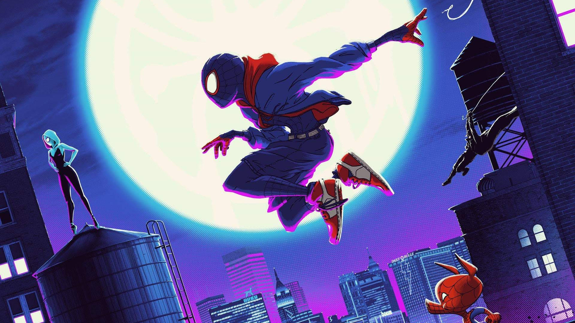 Spider Man Into The Spider Verse Art 1920x1080 Wallpaper