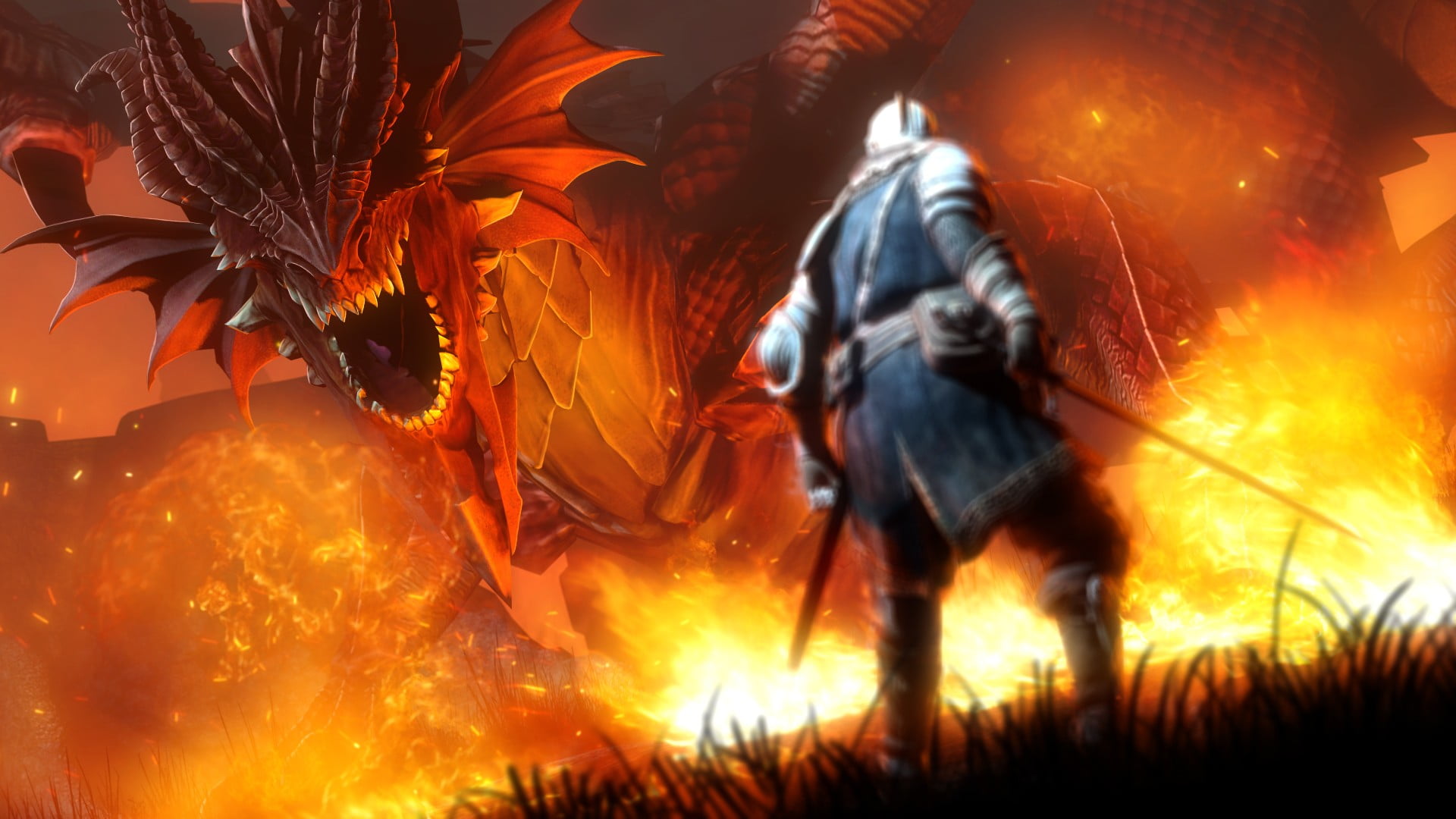 Dragon Fight 1920x1080 Wallpaper